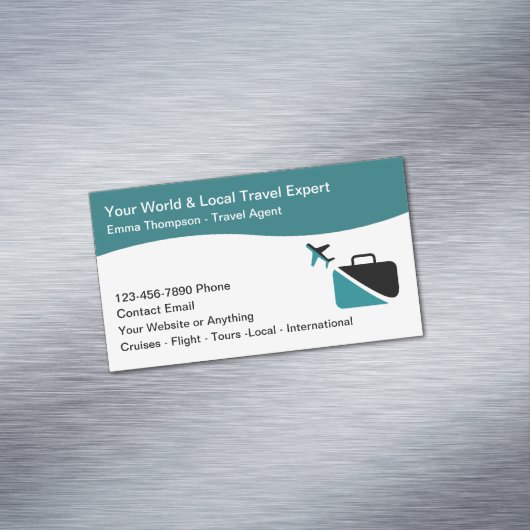 旅行コンモダンサルタントエージェントブローカー マグネット名刺 (インサイチュ)