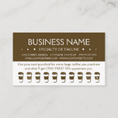 旅行コーヒーカップのロイヤリティのパンチカード ロイヤリティカード (裏面)