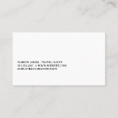 旅行サマーバケーション | 旅券飛行機飛行 名刺 (裏面)