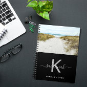 旅行サマーフォト白黒モノグラム ノートブック