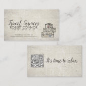 旅行サービスヴィンテージ荷物古い紙カード 名刺 (正面/裏面)