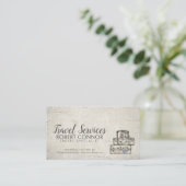 旅行サービスヴィンテージ荷物古い紙カード 名刺 (スタンド正面)