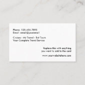 旅行サービス 名刺 (裏面)