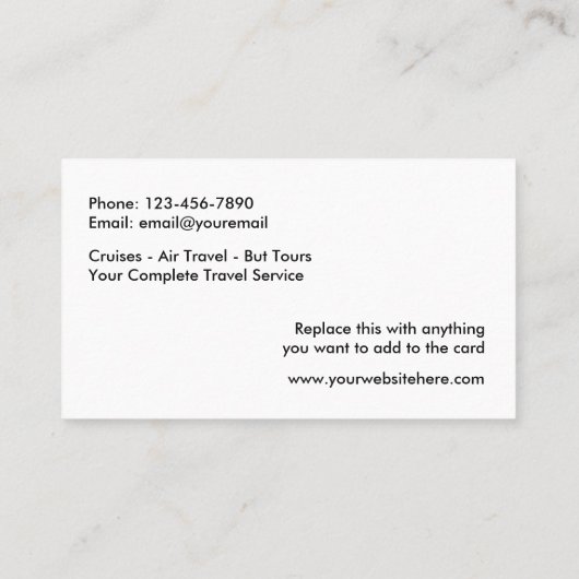 旅行サービス 名刺 (裏面)