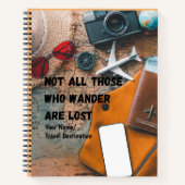 旅行ジャーナル、メモリ帳、スクラップブック ノートブック (正面)