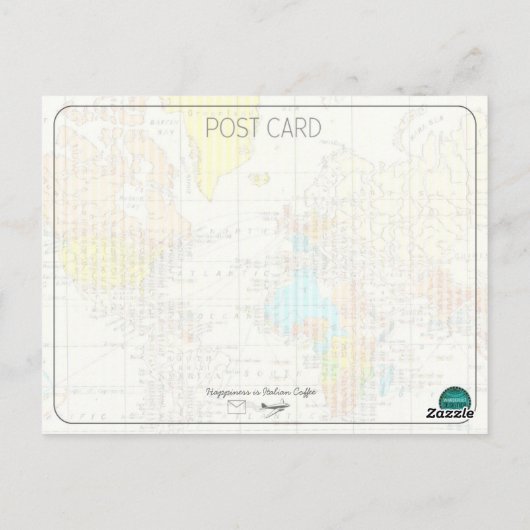 旅行スケッチの郵便はがき: イタリアンなコーヒー出版物 ポストカード (裏面)