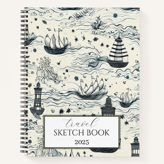 旅行スケッチブック緩和曲線ノートブック ノートブック (正面)