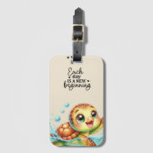 "旅行スタイリッシュ作" 🌍 ラゲッジタグ (正面縦)