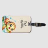 "旅行スタイリッシュ作" 🌍 ラゲッジタグ (正面横)