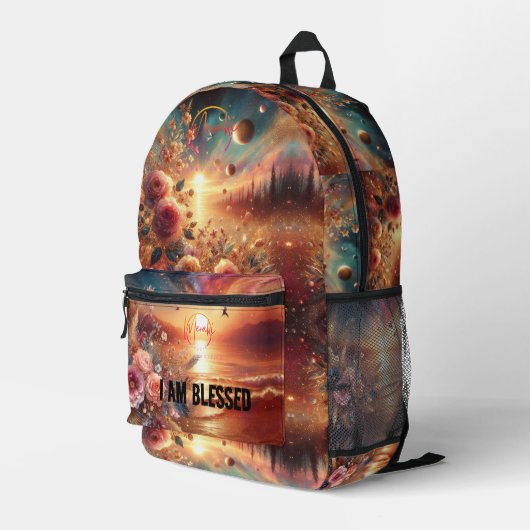 旅行スタイル私はバックパック賛美である プリントバックパック (裏面右端)