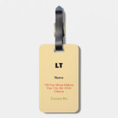 旅行スタイル：ロックラゲッジタグのドーム ラゲッジタグ (裏面縦)