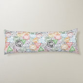 旅行スタンプのパターン ボディピロー (裏面)