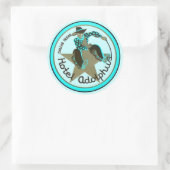 旅行ステッカーのヴィンテージのダラステキサス州Adolphusのホテル ラウンドシール (バッグ)