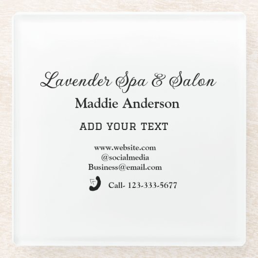 旅行スパサロンゲスト情報バケーションビーチ ガラスコースター (正面)