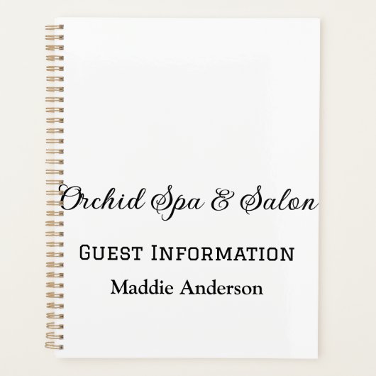 旅行スパサロンゲスト情報バケーションビーチ プランナー手帳 (正面)