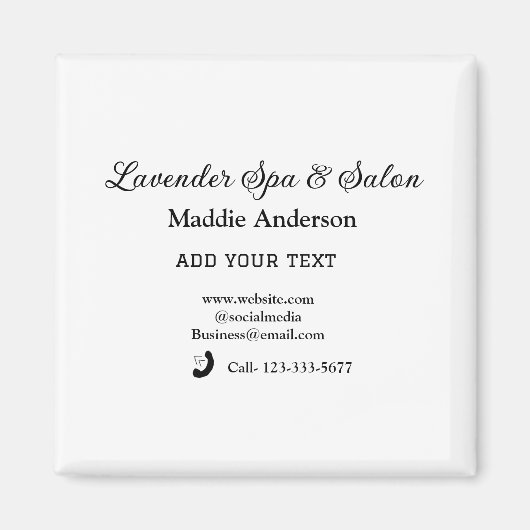 旅行スパサロンゲスト情報バケーションビーチ マグネット (正面)