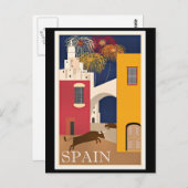 旅行スペイン、ビンテージ旅行ポスター ポストカード (正面/裏面)