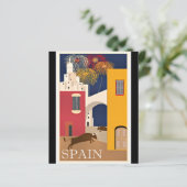 旅行スペイン，ヴィンテージ旅行ポスターポストカード (スタンド正面)