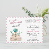 旅行スーツケース卒業式パーティーアドベンチャー待ち 招待状 (スタンド正面)