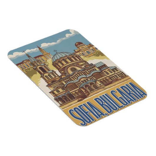 旅行ソフィア、ブルガリアのヴィンテージギフトとお土産 マグネット (右側)