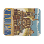 旅行ソフィア、ブルガリアのヴィンテージギフトとお土産 マグネット (横)