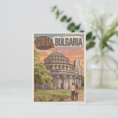 旅行ソフィア,ブルガリアヴィンテージギフト,愛するカップル ポストカード (スタンド正面)
