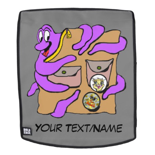 旅行タコはバックパックを抱え、顔のみ。 バックパック (取り外し可フェース)