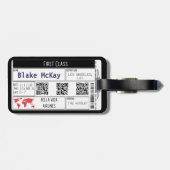 旅行チケット: 荷物のラベル ラゲッジタグ (裏面横)