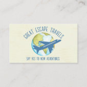 旅行ツアー休暇エージェントのフライト 名刺 (正面)