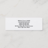 旅行テレホンカードの白黒 コーリングカード (裏面)