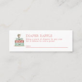 旅行テーマおむつラッフルミニエンクロージャカード スキニー名刺 (正面)