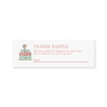 旅行テーマおむつラッフルミニエンクロージャカード