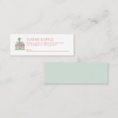 旅行テーマおむつラッフルミニエンクロージャカード スキニー名刺 (正面/裏面)