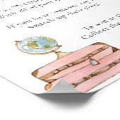 旅行テーマその上にリングを置くブライダルシャワーゲーム ポスター (角)