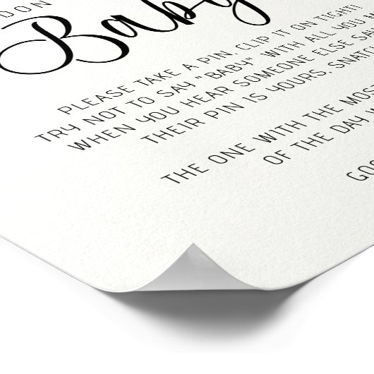 旅行テーマと言わないベビーゲームポスター ポスター (角)