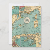 旅行テーマのパーティの招待状 招待状 (裏面)