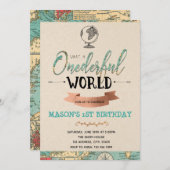 旅行テーマのパーティの招待状 招待状 (正面/裏面)