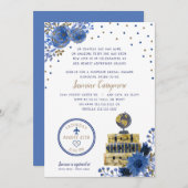 旅行テーマのブライダルシャワーの招待状 招待状 (正面/裏面)