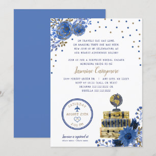 旅行テーマのブライダルシャワーの招待状 招待状