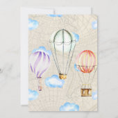 旅行テーマのベビーシャワーの招待状 招待状 (裏面)