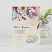 旅行テーマのベビーシャワーの招待状 招待状 (スタンド正面)