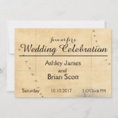 旅行テーマの世界地図の結婚式招待状 招待状 (裏面)