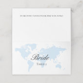 旅行テーマの折り畳み座席表 プレイスカード (外部開封)