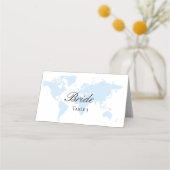 旅行テーマの折り畳み座席表 プレイスカード (正面)