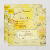 旅行テーマの招待の結婚 招待状 (正面/裏面)