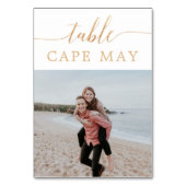 旅行テーマの結婚フォトテーブル番号カード テーブルナンバー (正面)