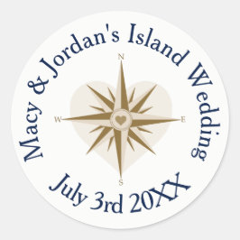 旅行テーマの結婚式用シール – スティッカーを優先 ラウンドシール