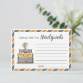 旅行テーマアドバイスの新婚の黄色の灰色 エンクロージャーカード (スタンド正面)