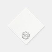 旅行テーマカスタムパスポートスタンプ結婚ズ スタンダードカクテルナプキン (角)