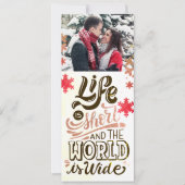 旅行テーマクリスマスホリデーフォトカード シーズンカード (正面)